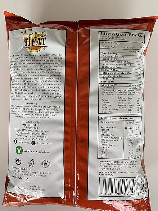 Tropical heat Kenyan chevda - original - 340g - (pack of 2)