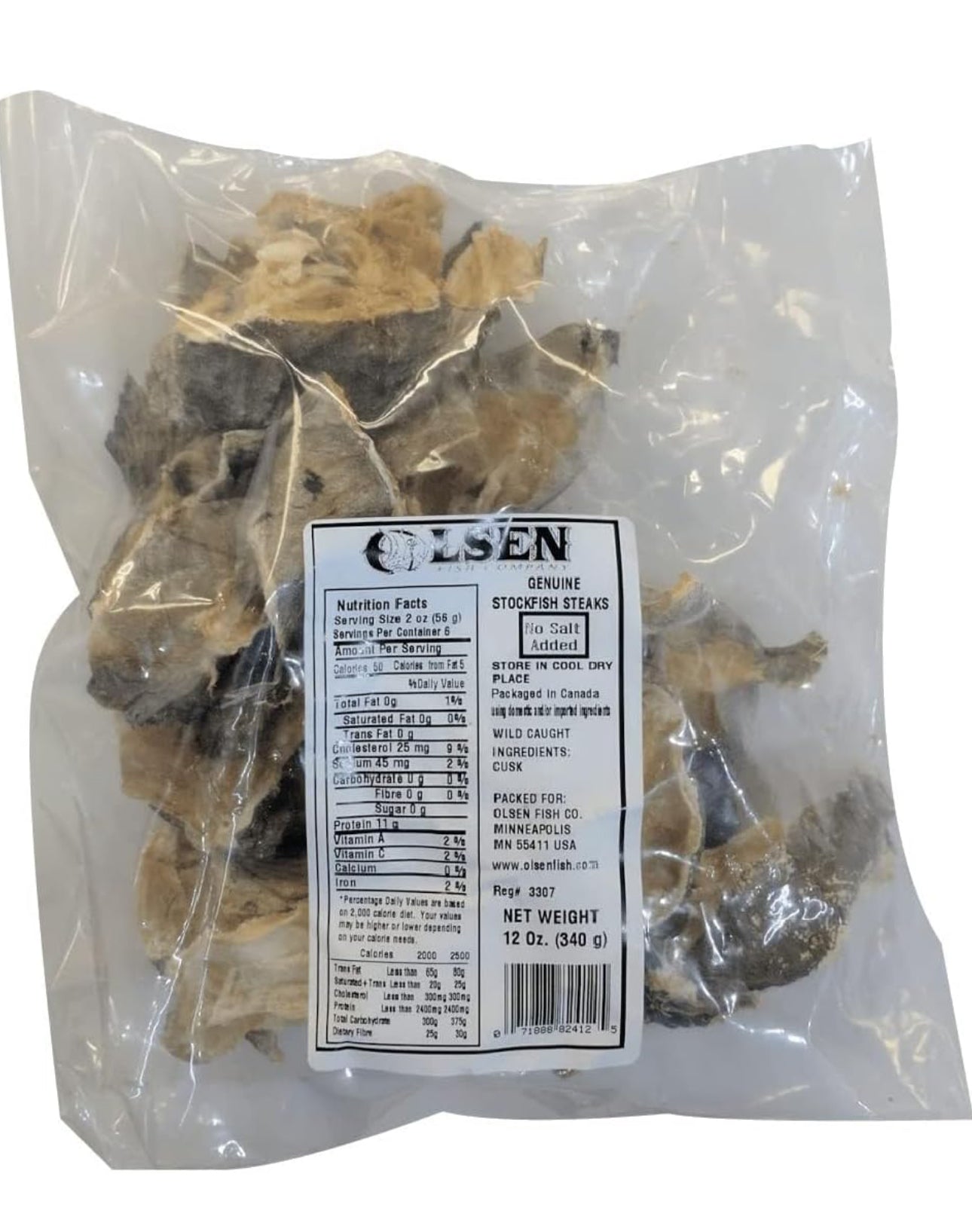 Olsen Stock Steak 12oz- Premium, Dried, Protein-Rich