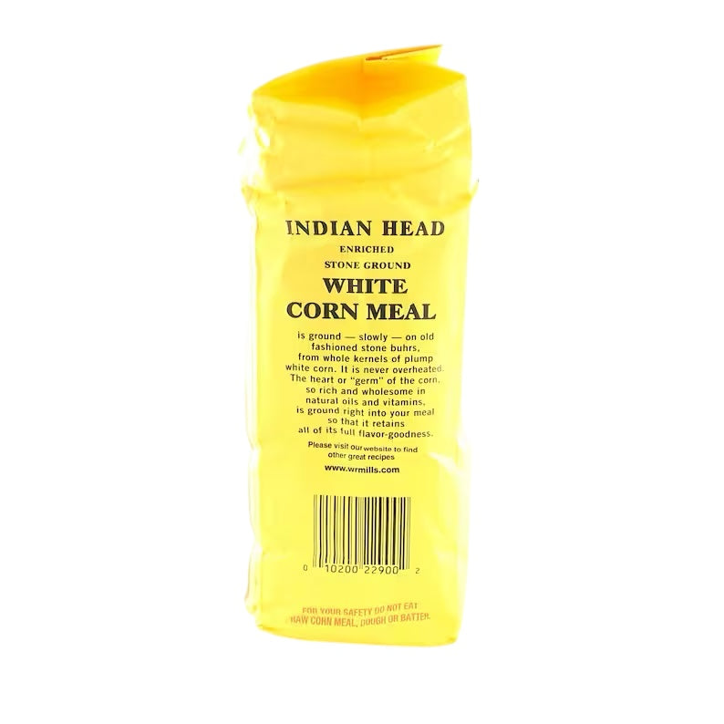 Indian Head Stone Ground White Corn Meal – Premium Enriched Corn Meal for Authentic Cooking & Baking | 5 lb (2.27 kg)