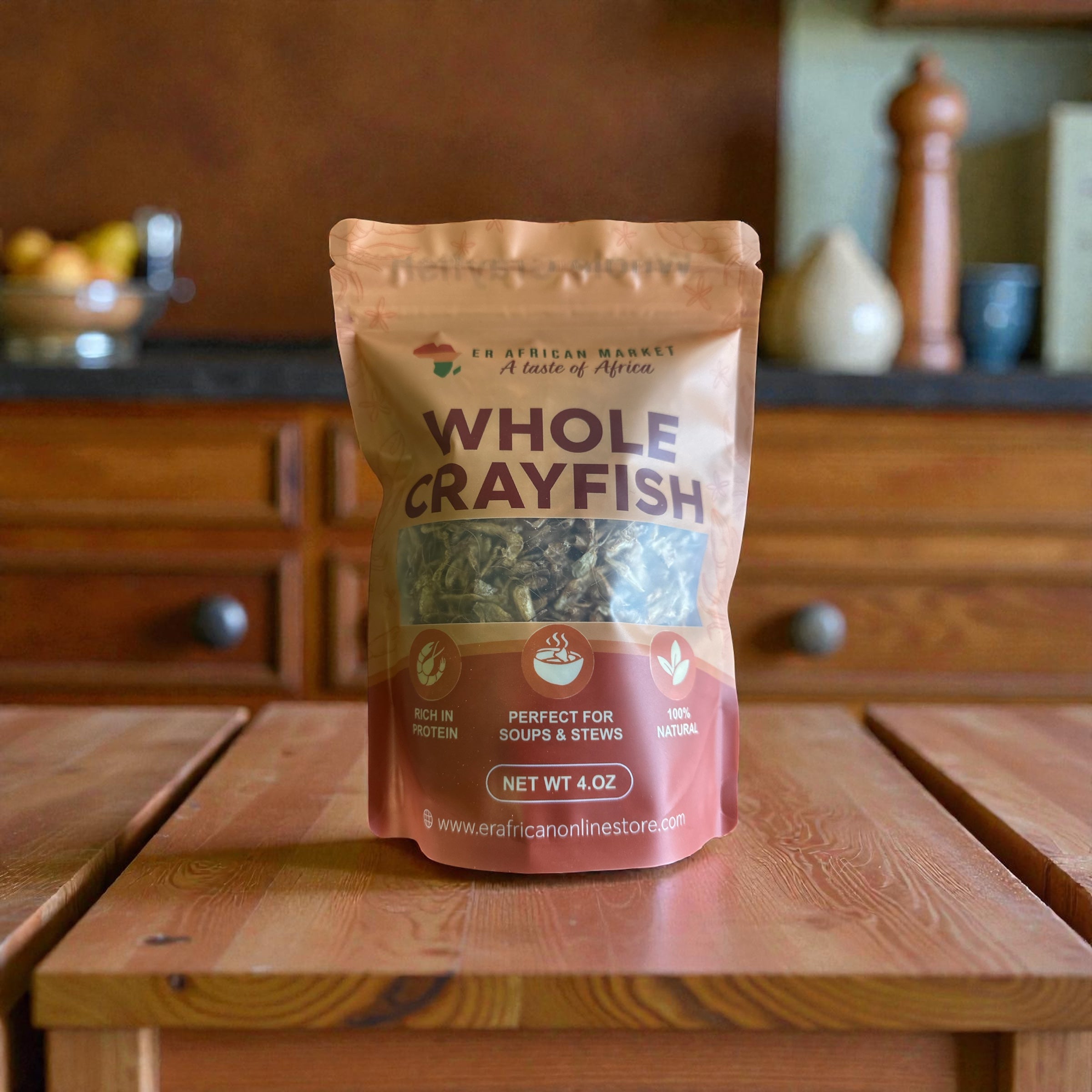 Whole Crayfish - 4oz, Flavorful Seafood for African Cuisine