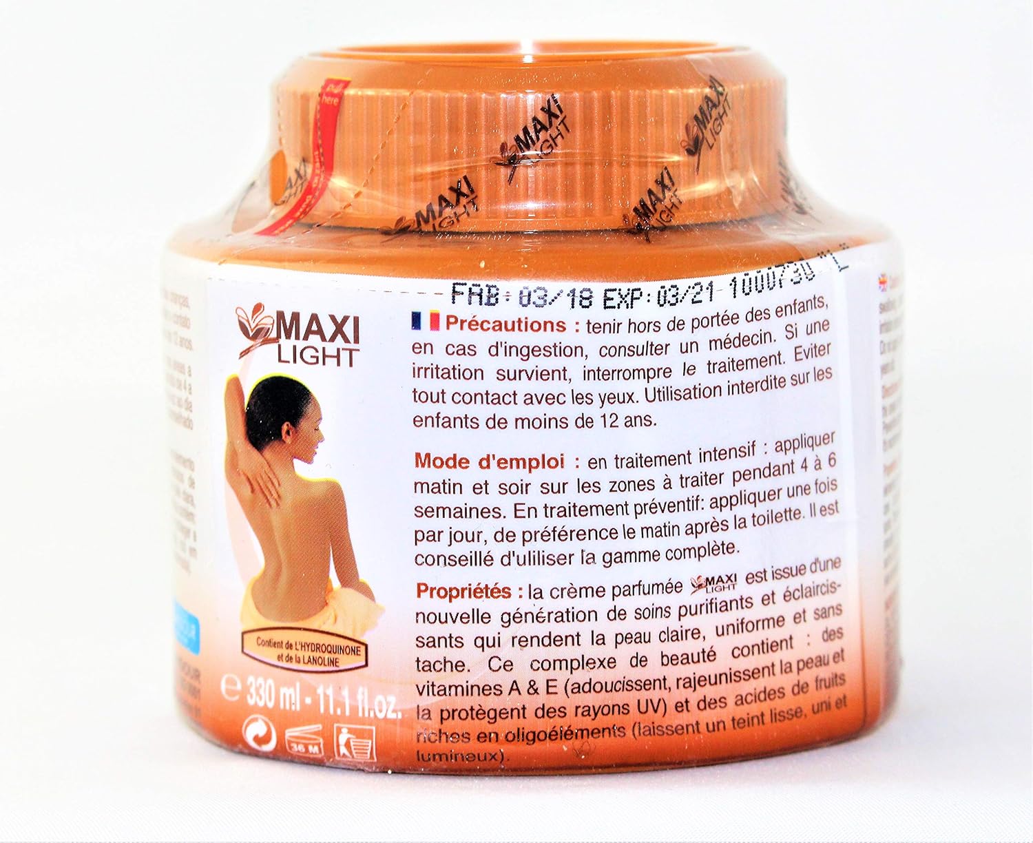 Maxi Light Beauty Cream - 300ml Jar, Radiant Skin Formula