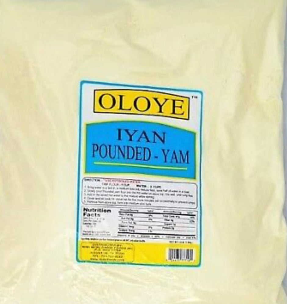 Oloye Pounded Yam Flour – 4LB | Authentic African Swallow for Smooth & Fluffy Pounded Yam