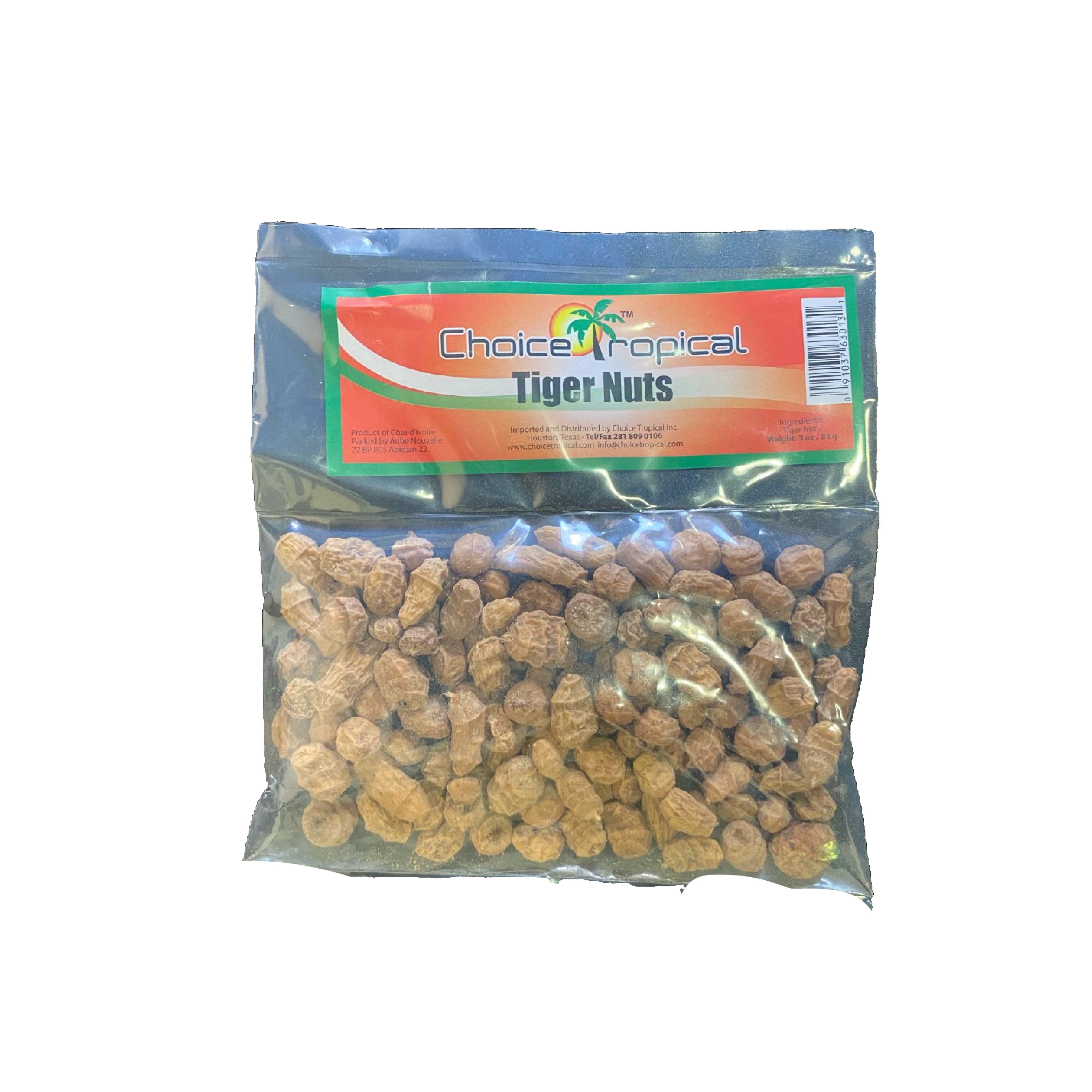 Choice Tiger Nuts (Dried) - 3oz - Healthy Snack Packed with Fiber