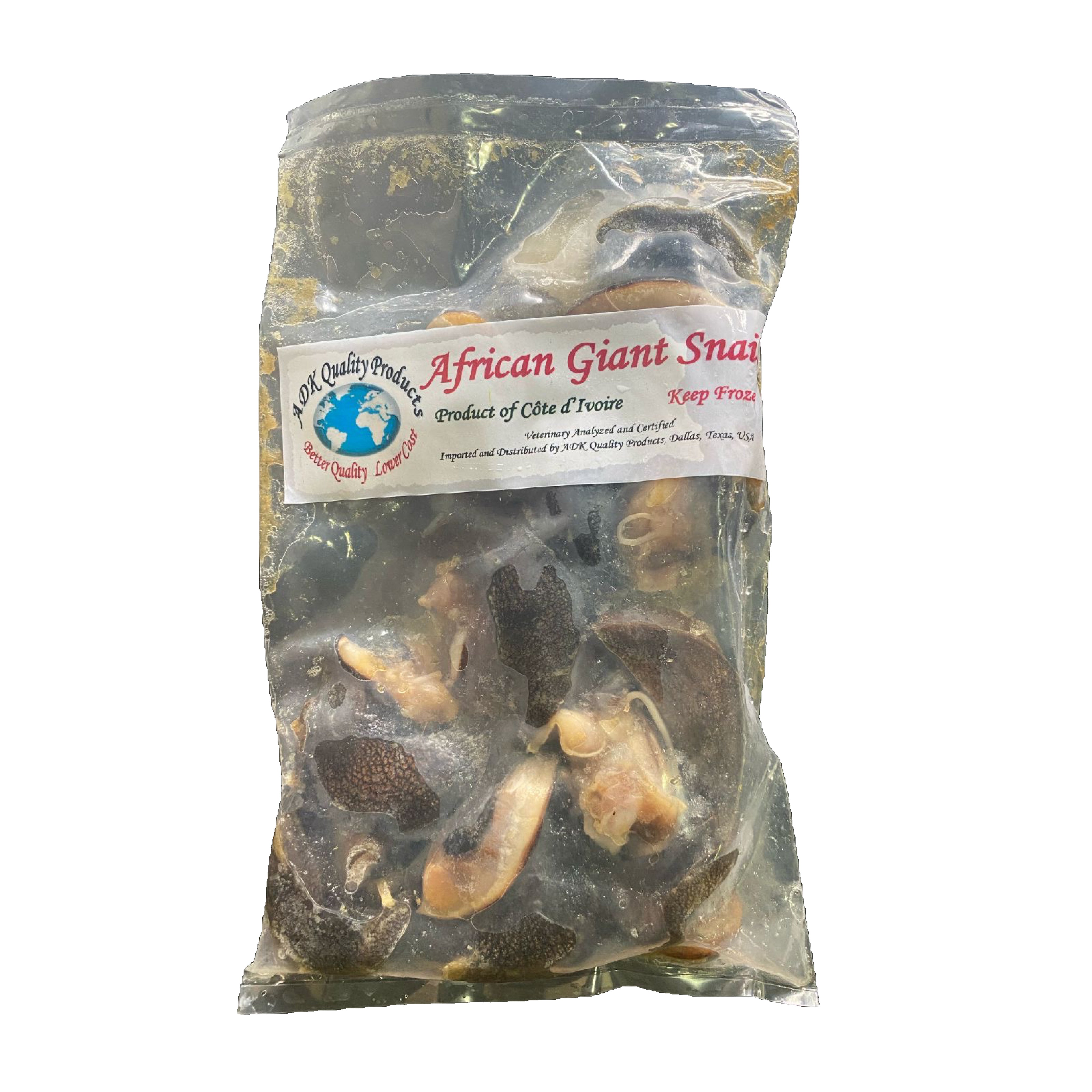Giant African Snail 1LB (Frozen) – Premium Quality for Exotic African Dishes