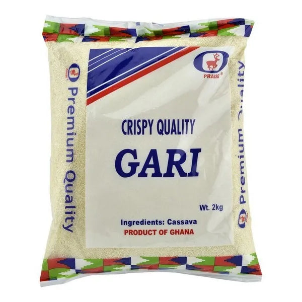 Praise Ghana White Gari 2kg – Premium Quality Cassava Flour for African Dishes