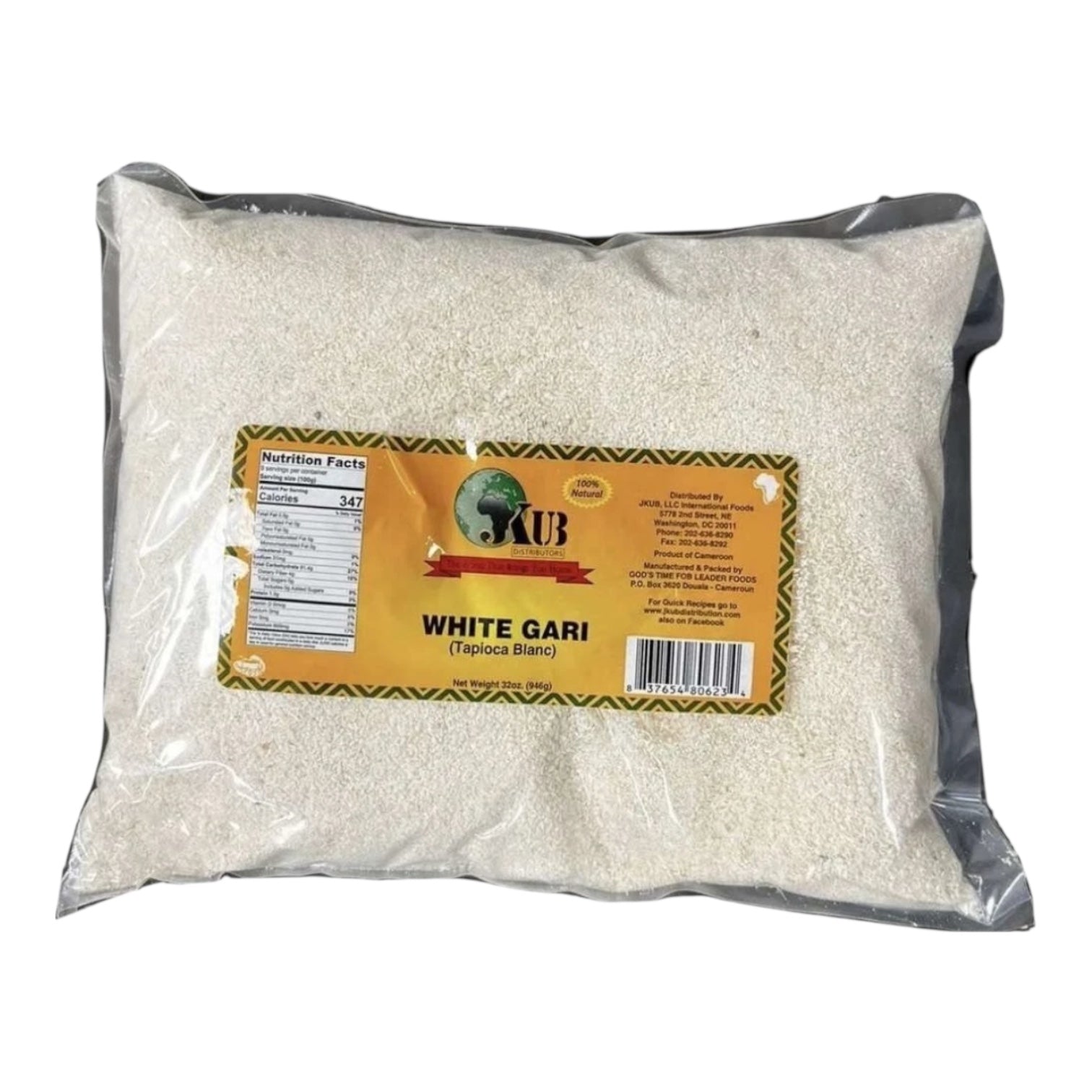 White Gari - 4LB, Premium Cassava Flour for African Dishes