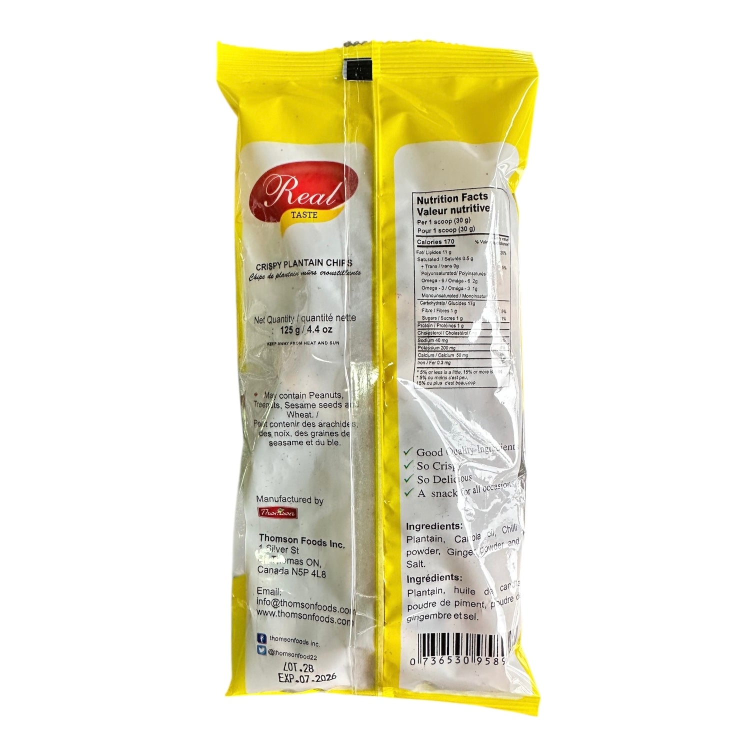 Real Plantain Chip Spicy (4oz)- Sweet & Crunchy Snack