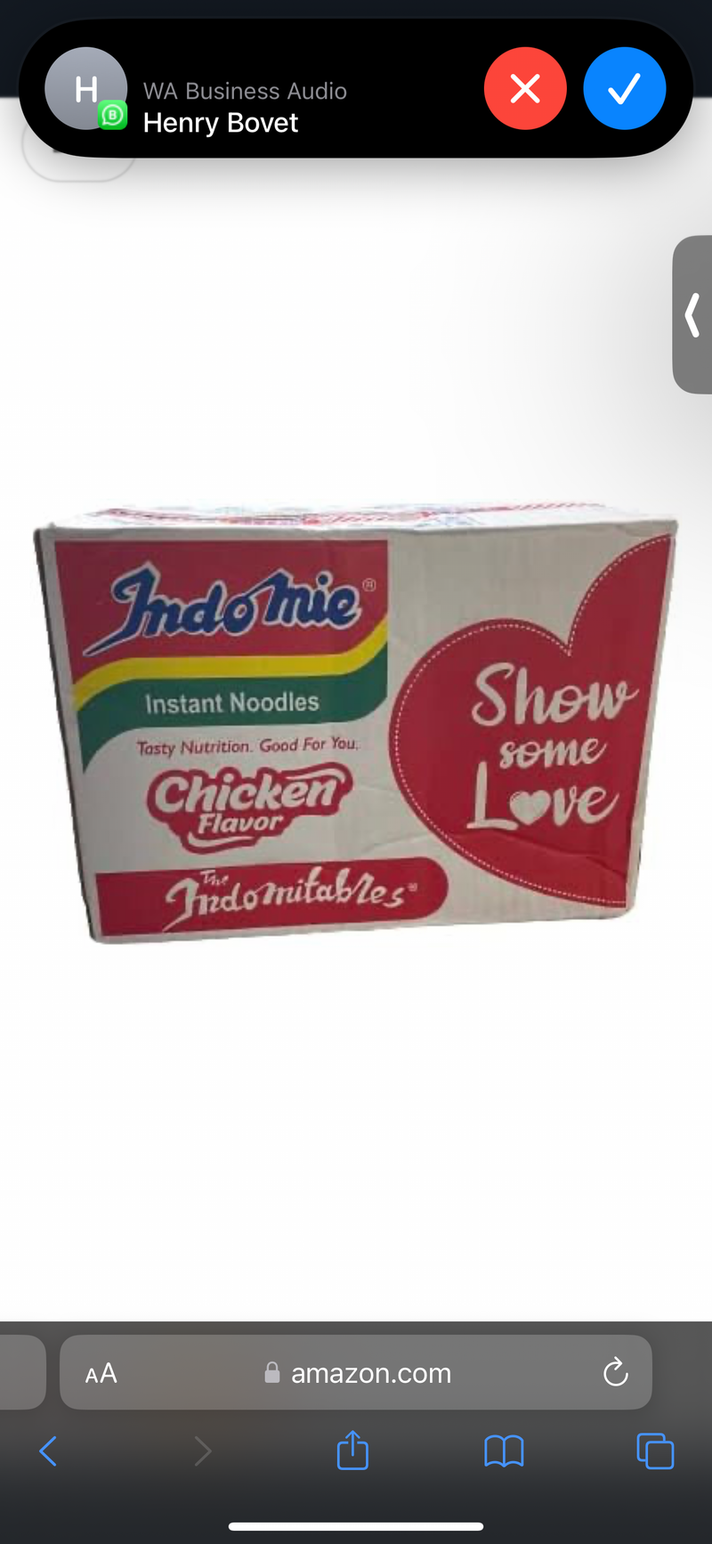 INDOMIE /Chicken Flavor/ 2.47oz (70g)