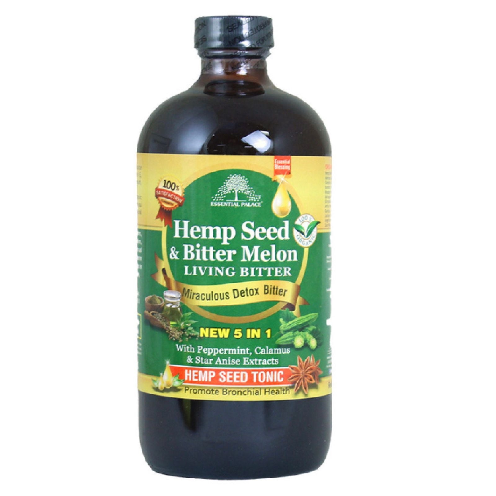 Hemp Seed & Melon Living Bitter - 8oz | Natural Herbal Detox | Supports Digestion & Wellness