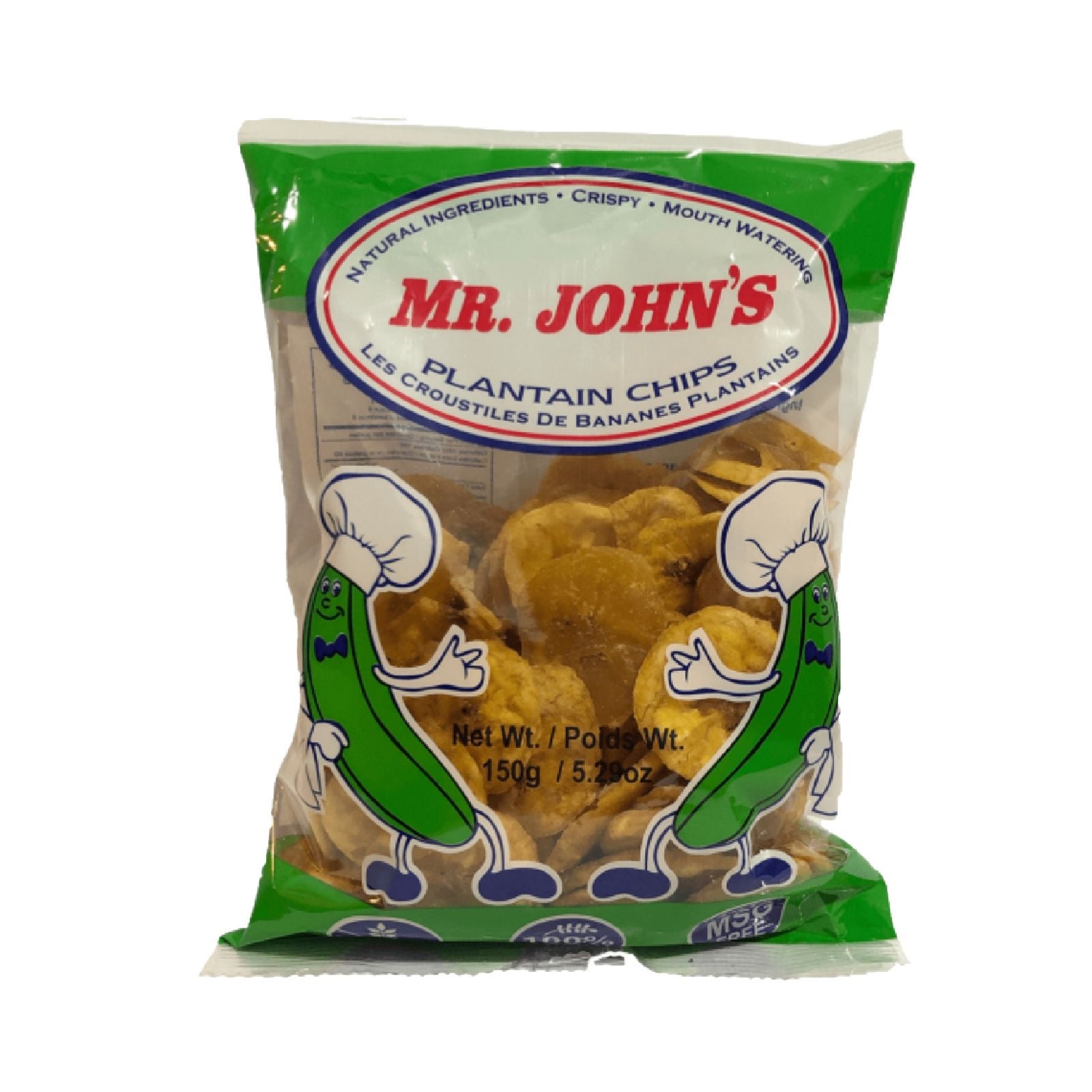 Mr John Sweet Unripe Plantain Chips - 150g (Pack of 4), Crunchy Snack