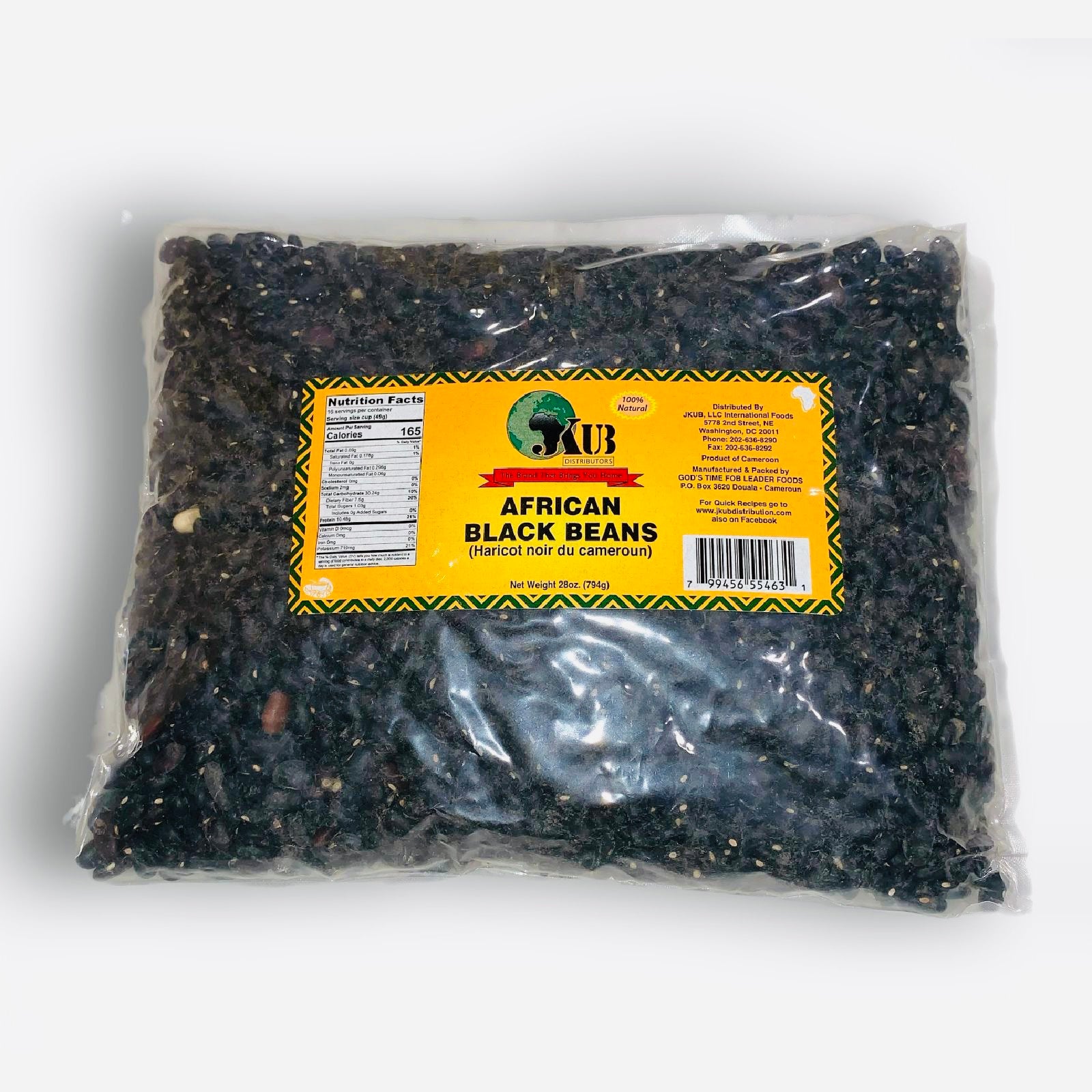 African Black Beans - 28oz, Rich in Protein & Flavor